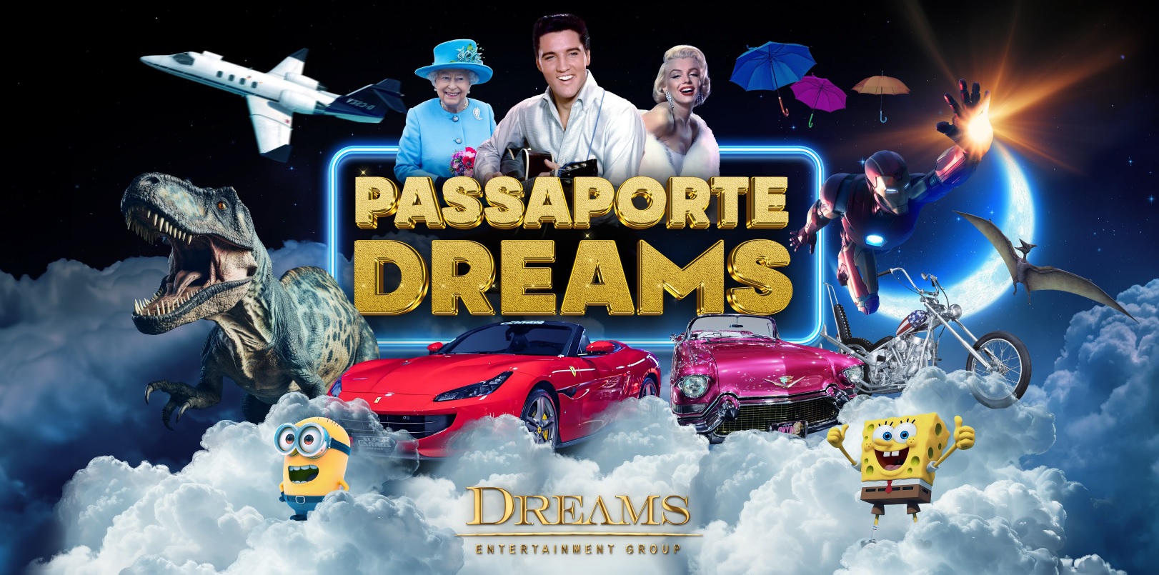 Passaporte Dreams com 7 Ingressos + Passeio de Porsche
